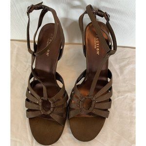 Kenneth Cole Reaction strappy satin heels